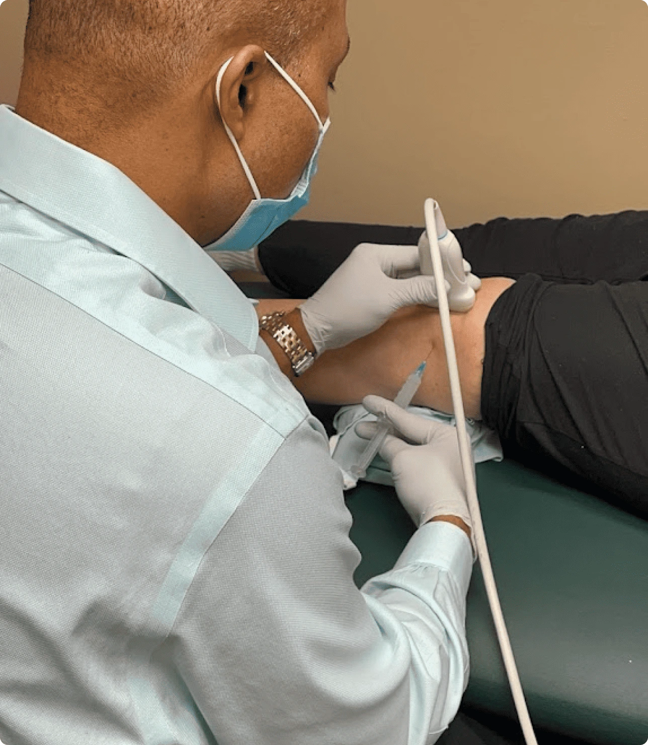Dr. Wilson performing an in-office procedure