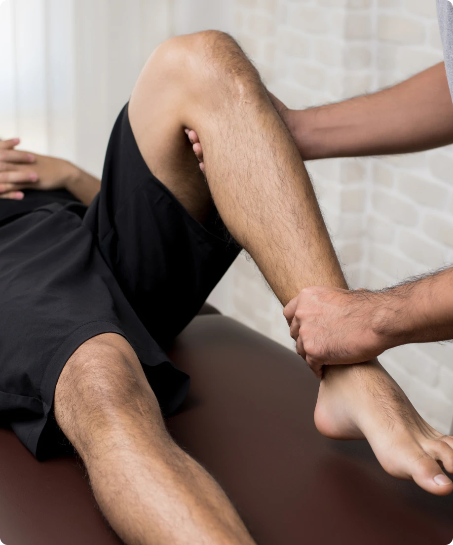 Physical therapy session